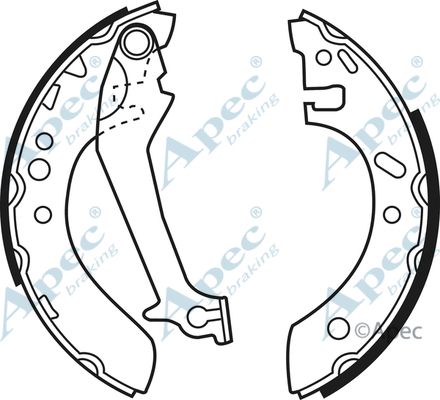 APEC BRAKING Комплект тормозных колодок SHU536